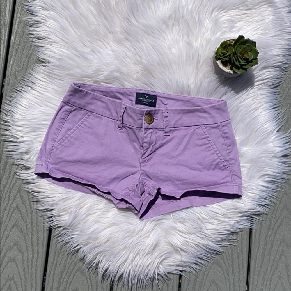 American eagle purple short shorts
